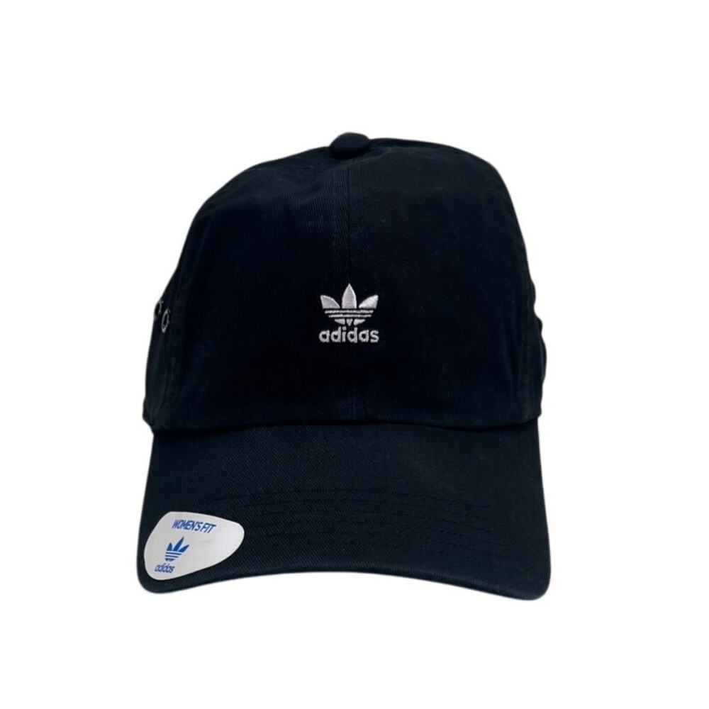 Adidas Women's Originals Relaxed Mini Logo Baseball Cap Black Adjustable New